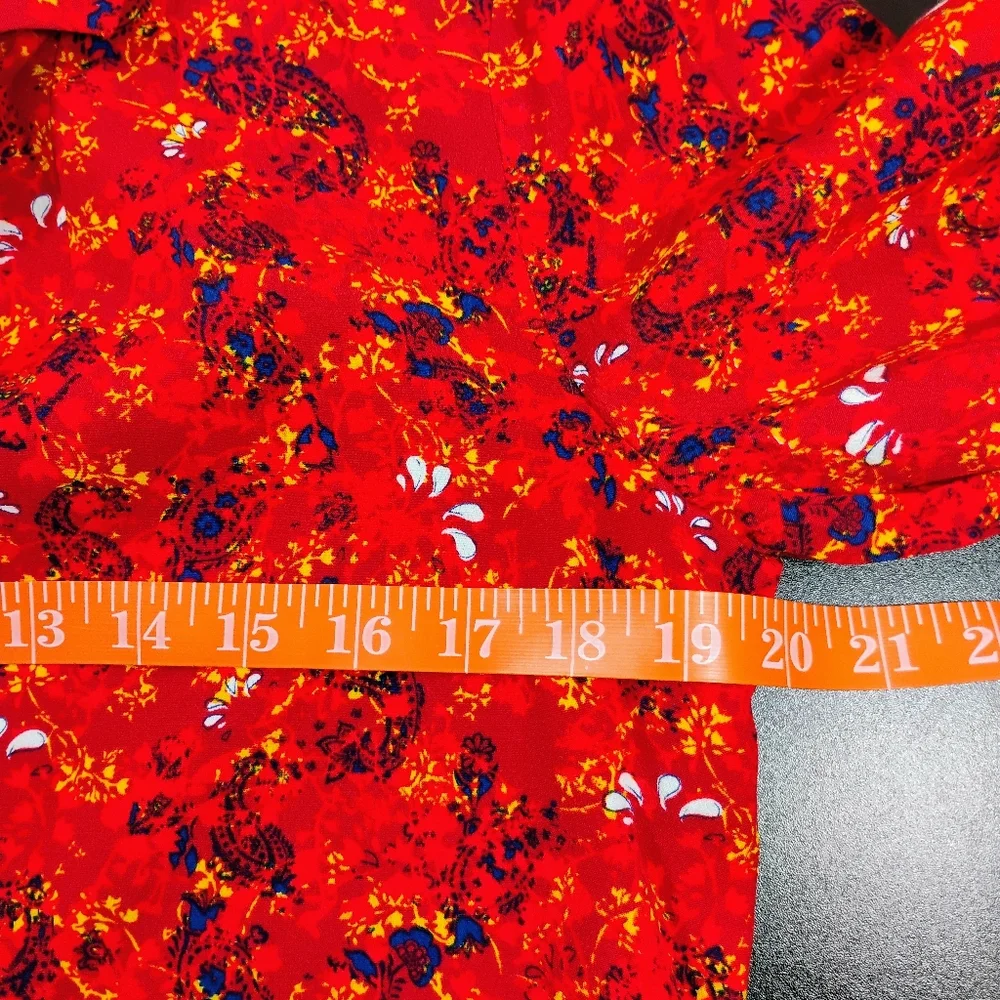 VILA Clothes Red Floral Blazer Jacket EU 38 / US 8 - Picture 9 of 11